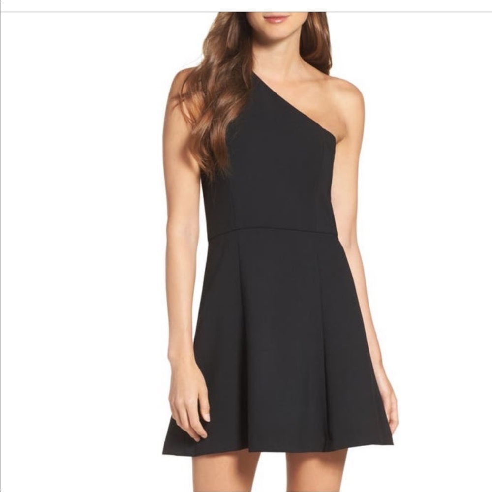 French Connection one should black dress fit and flare size 0